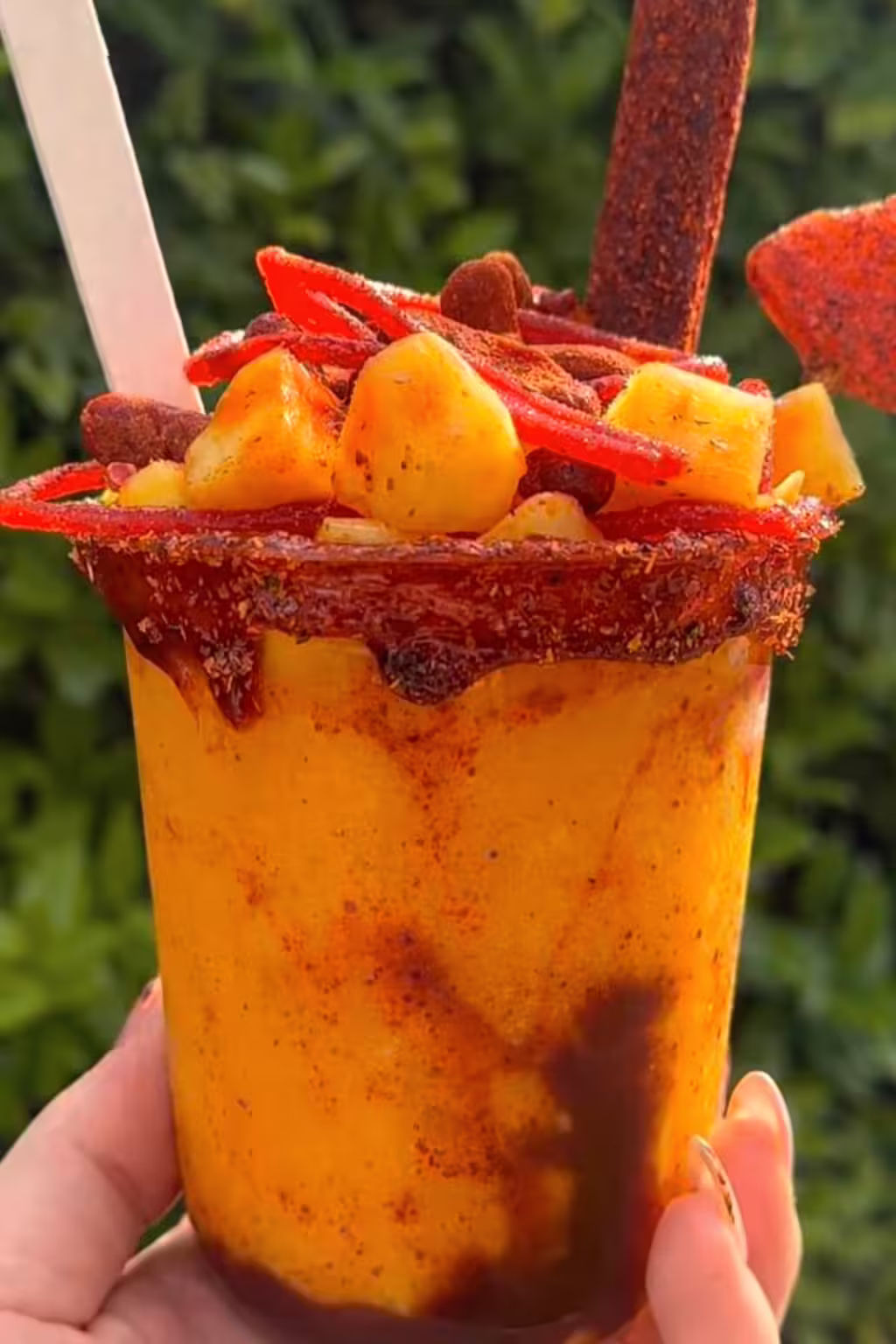 Mango loco sorbet with chamoy